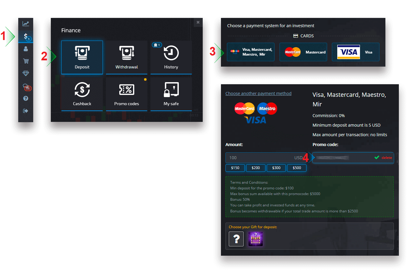Pocket Option پر سائن اپ اور رقم کیسے جمع کریں۔