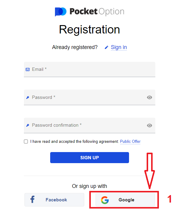 Hoe om rekening te registreer en te verifieer in Pocket Option
