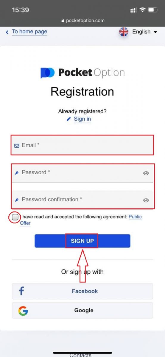 How to Register Account in Pocket Option