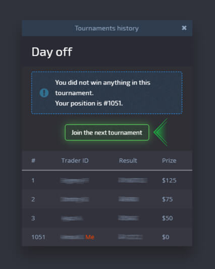 How to Participate the Tournament in Pocket Option - Claiming a Prize