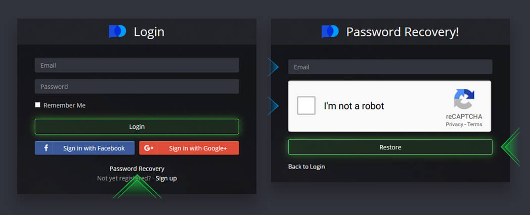 Sicurezza su Pocket Option : modifica / recupero di una password e abilitazione dell'autenticazione a due fattori